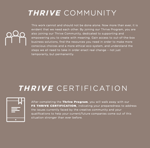 FASHION SNOOPS THRIVE PROGRAM